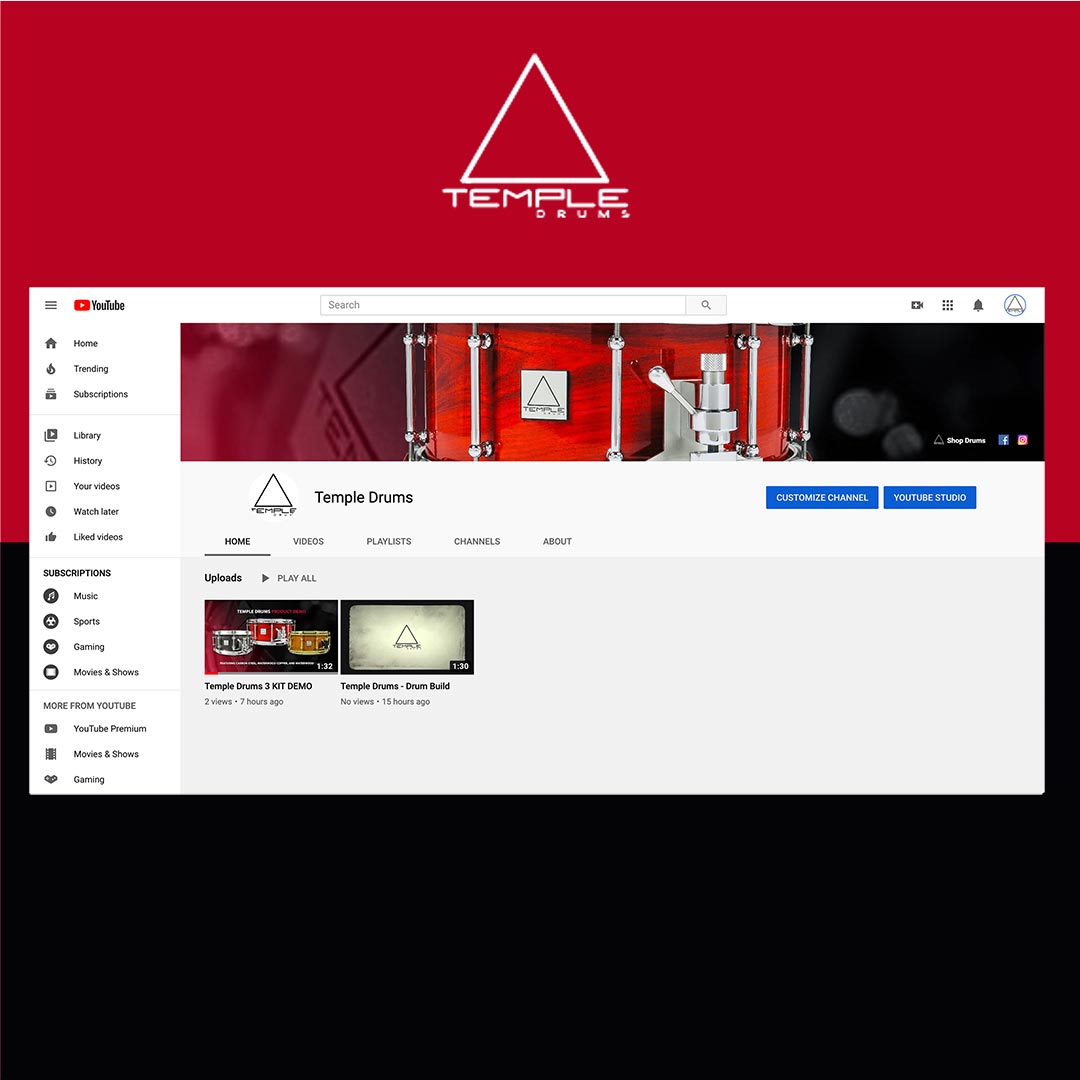 Temple-Drums-Social-Media-Profile-Graphic-Design